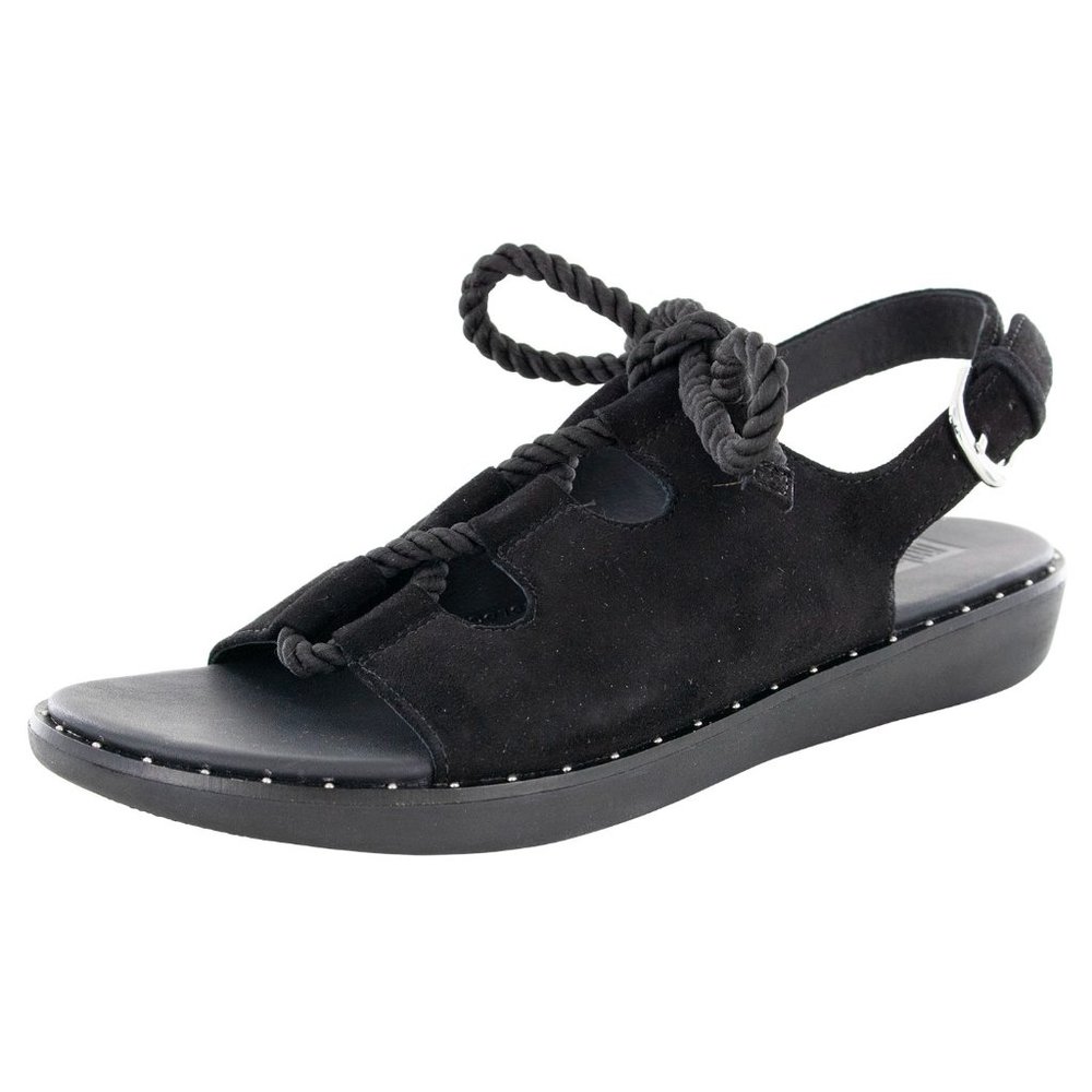 Fit Flop Felicity Lace Up Suede Back Strap Sandals Woman's 10